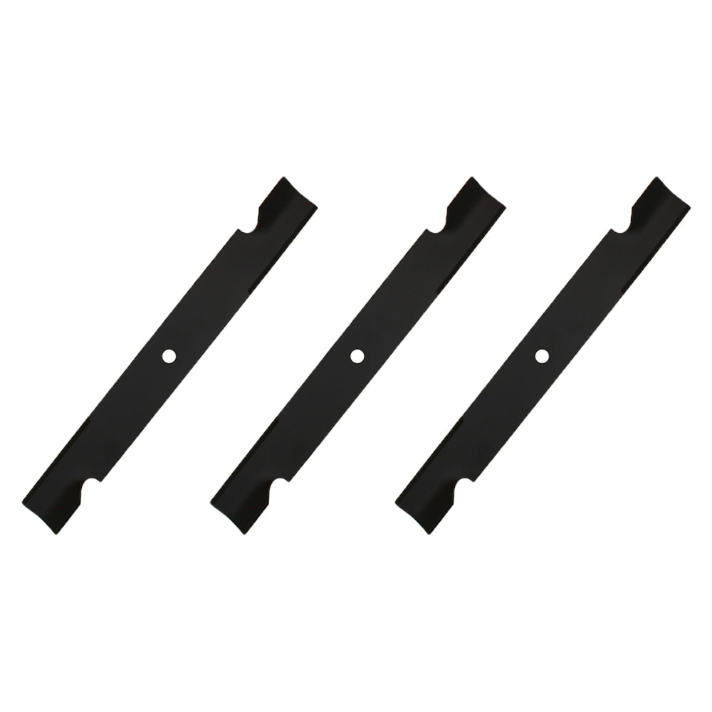 Qty 3: Notched High Lift Mower Blade Fits Bad Boy Replaces 038-2007-00