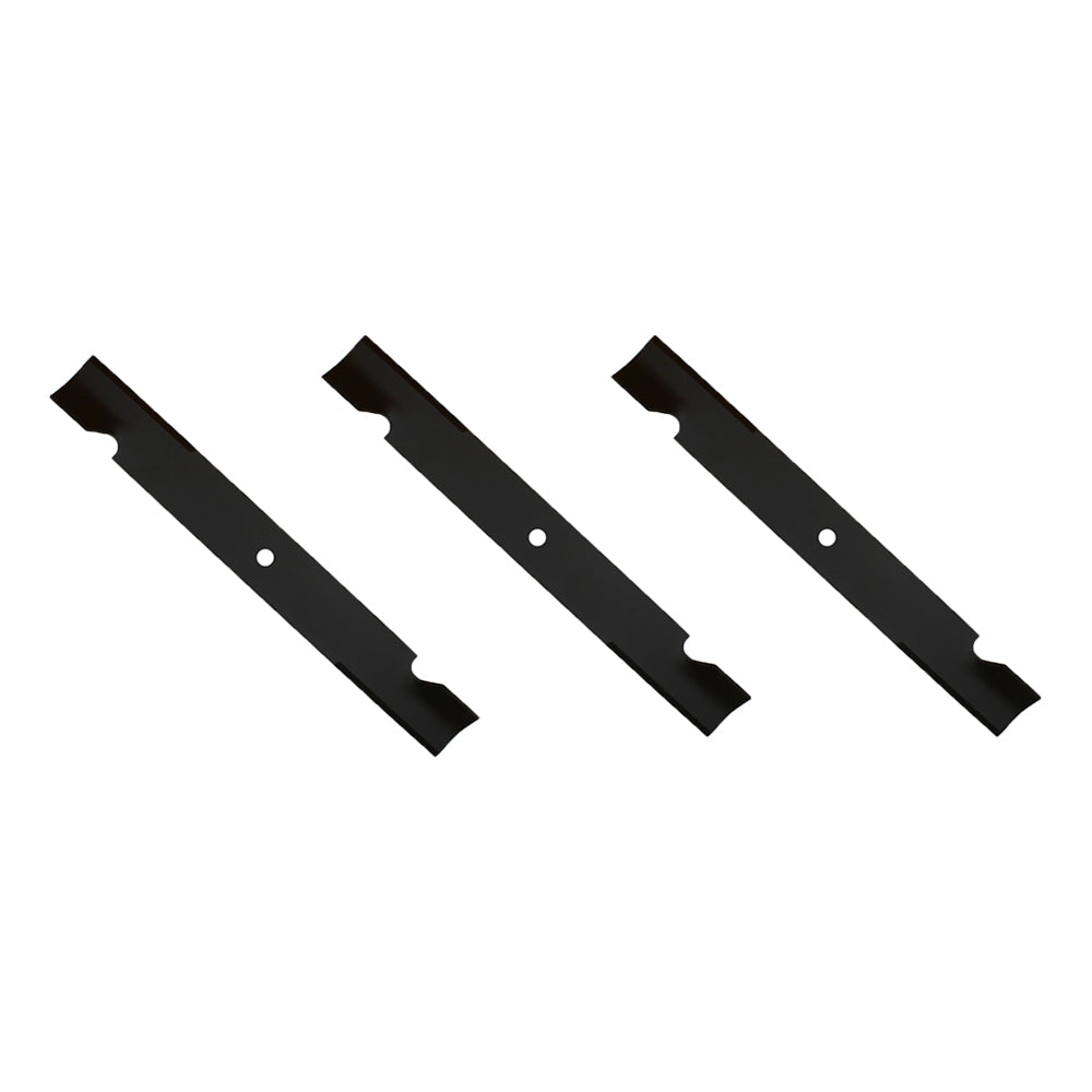 Qty 3: Notched High Lift Mower Blade Fits Bad Boy Replaces 038-2007-00