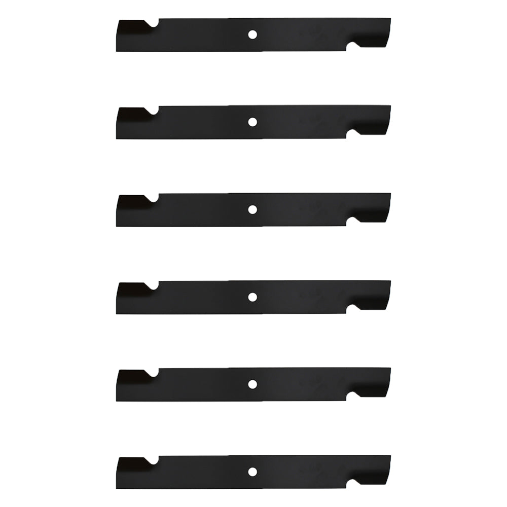 Qty 6: Notched High Lift Mower Blade Fits Dixie Chopper Replaces 30227-60
