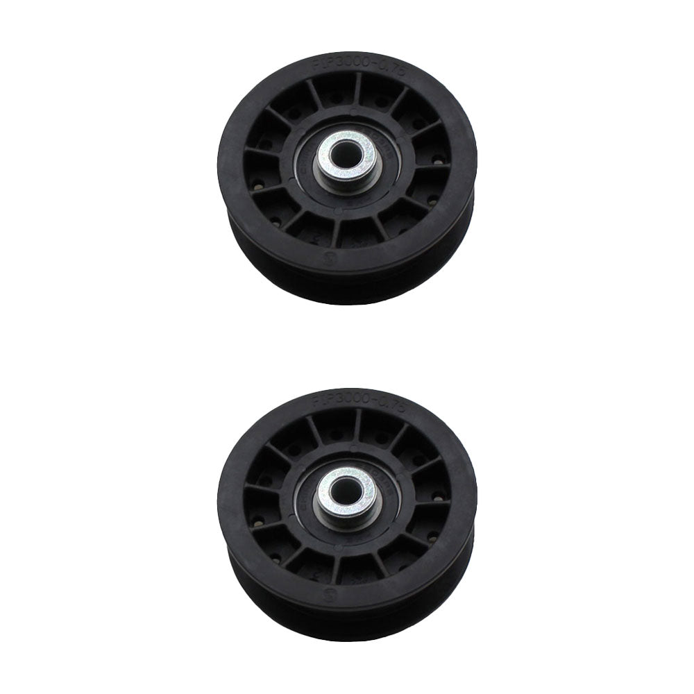 Qty 2: Flat Idler Pulley Fits John Deere Replaces AM115459