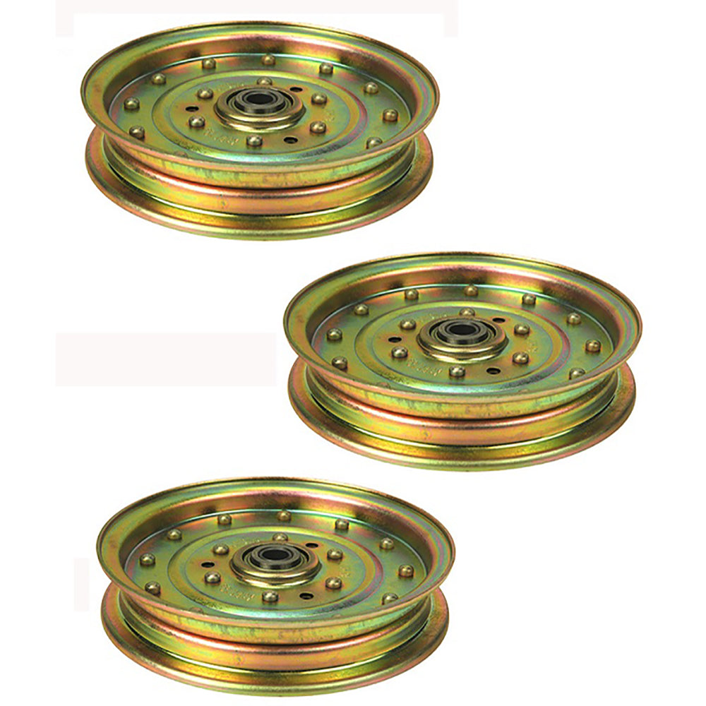 Qty 3: Flat Idler Pulley
 Fits Ferris Replaces 5021976