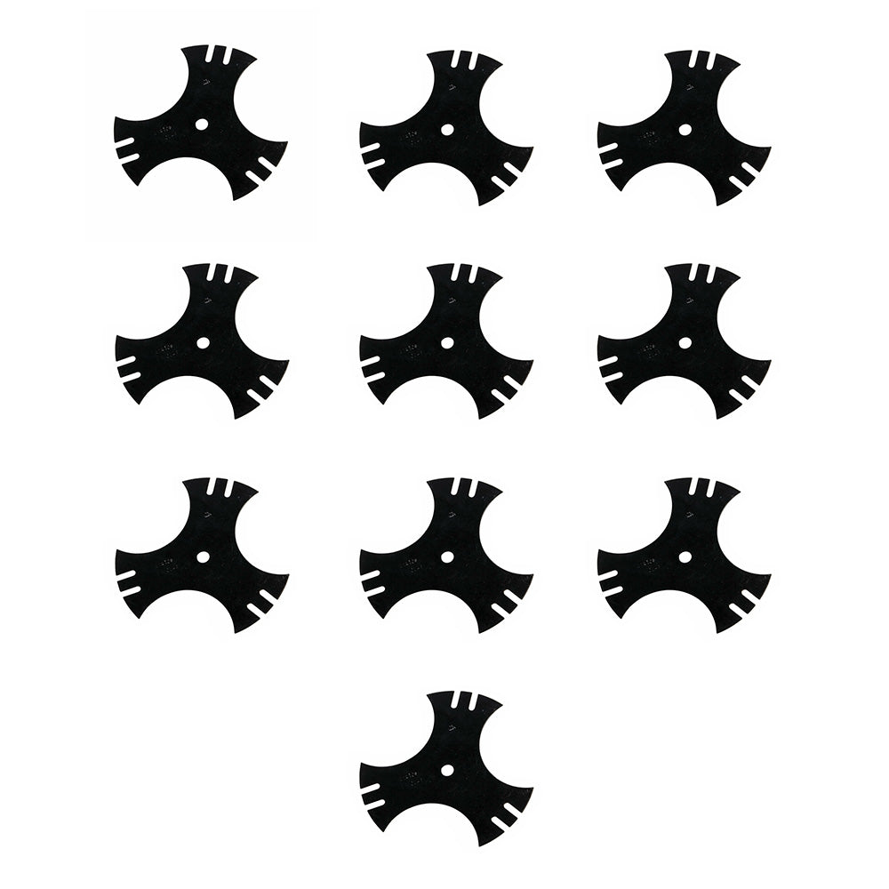 Qty 10: Tri Point Edger Blade Fits Oregon