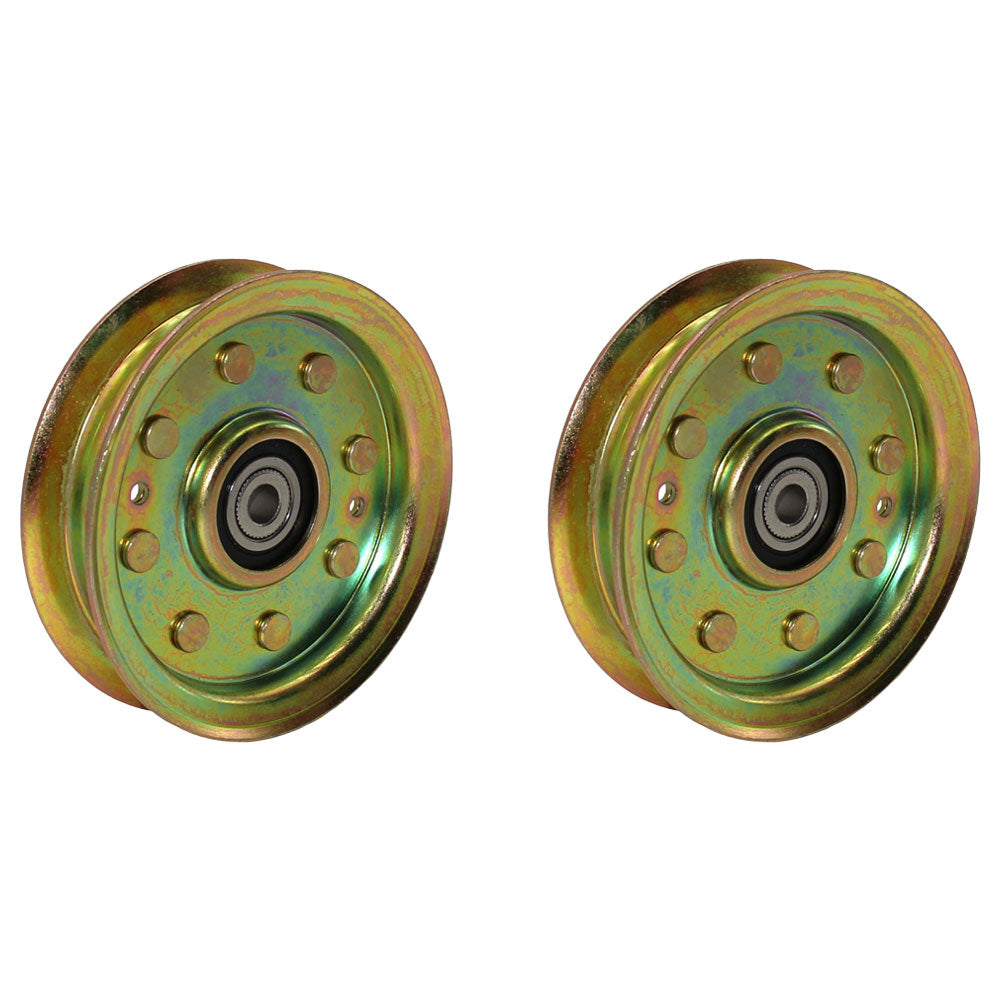 Qty 2: Flat Idler Pulley Fits AYP