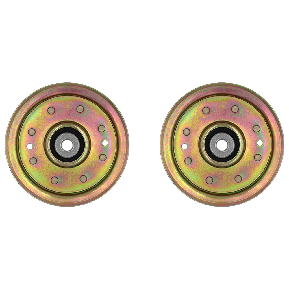 Qty 2: Flat Idler Pulley Fits AYP
