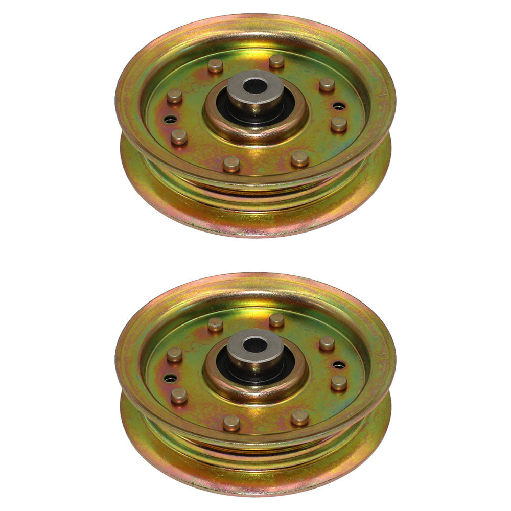 Qty 2: Flat Idler Pulley Fits AYP