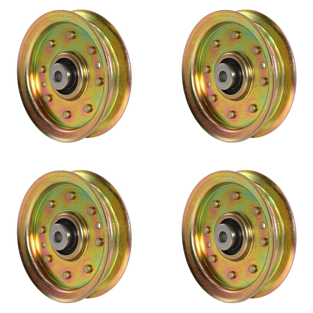 Qty 4: Flat Idler Pulley Fits Universal Products Replaces 107620