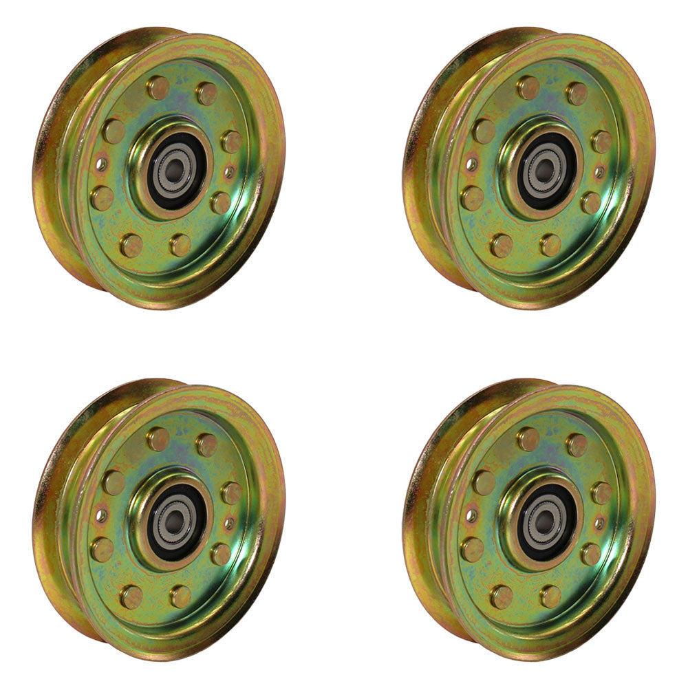 Qty 4: Flat Idler Pulley Fits Husqvarna Replaces 532175820