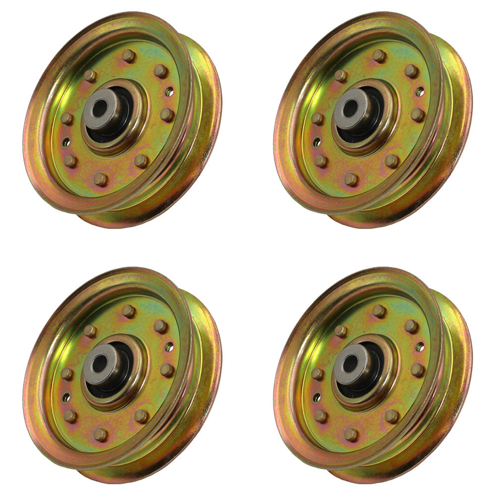 Qty 4: Flat Idler Pulley Fits AYP Replaces 175820