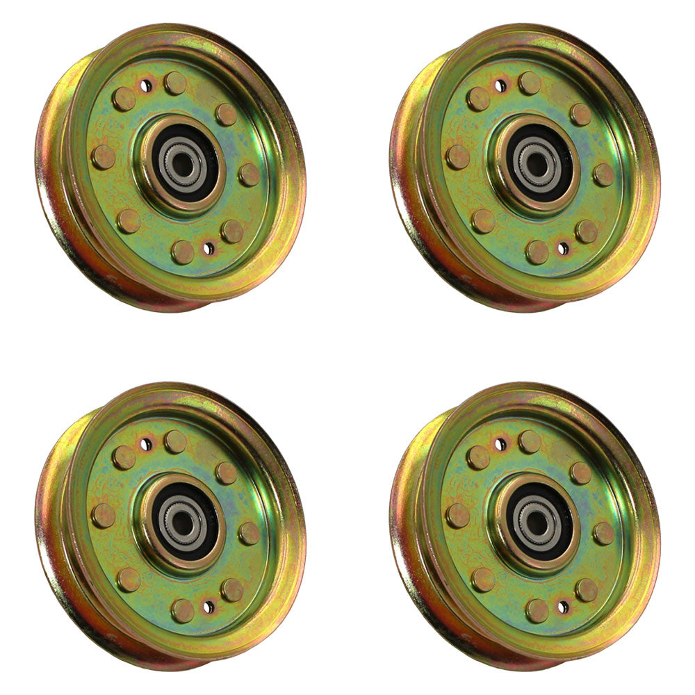 Qty 4: Flat Idler Pulley Fits Universal Products Replaces 107620
