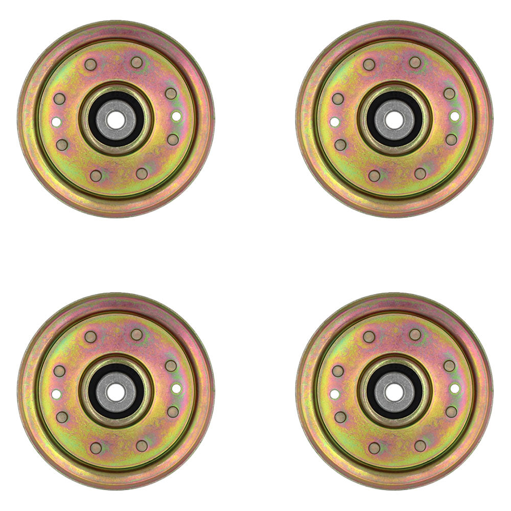 Qty 4: Flat Idler Pulley Fits Universal Products Replaces 107620