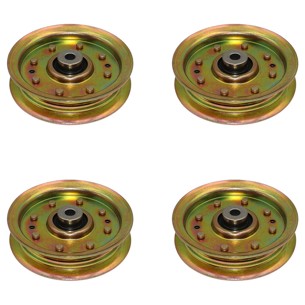 Qty 4: Flat Idler Pulley Fits AYP Replaces 175820