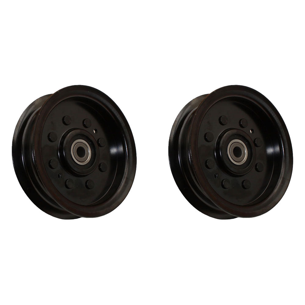 (2) Flat Idler Pulley Fits Husqvarna 48" 54" Deck 196104 532196104 197380