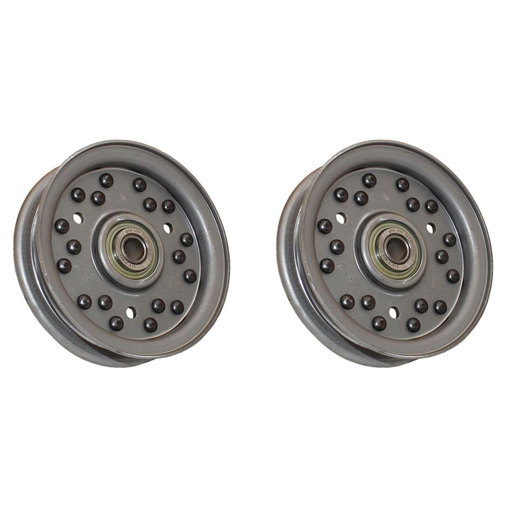 Set of (2) Flat Idler Pulley 1/2"X 4-3/4" Fits Dixie Chopper 30224