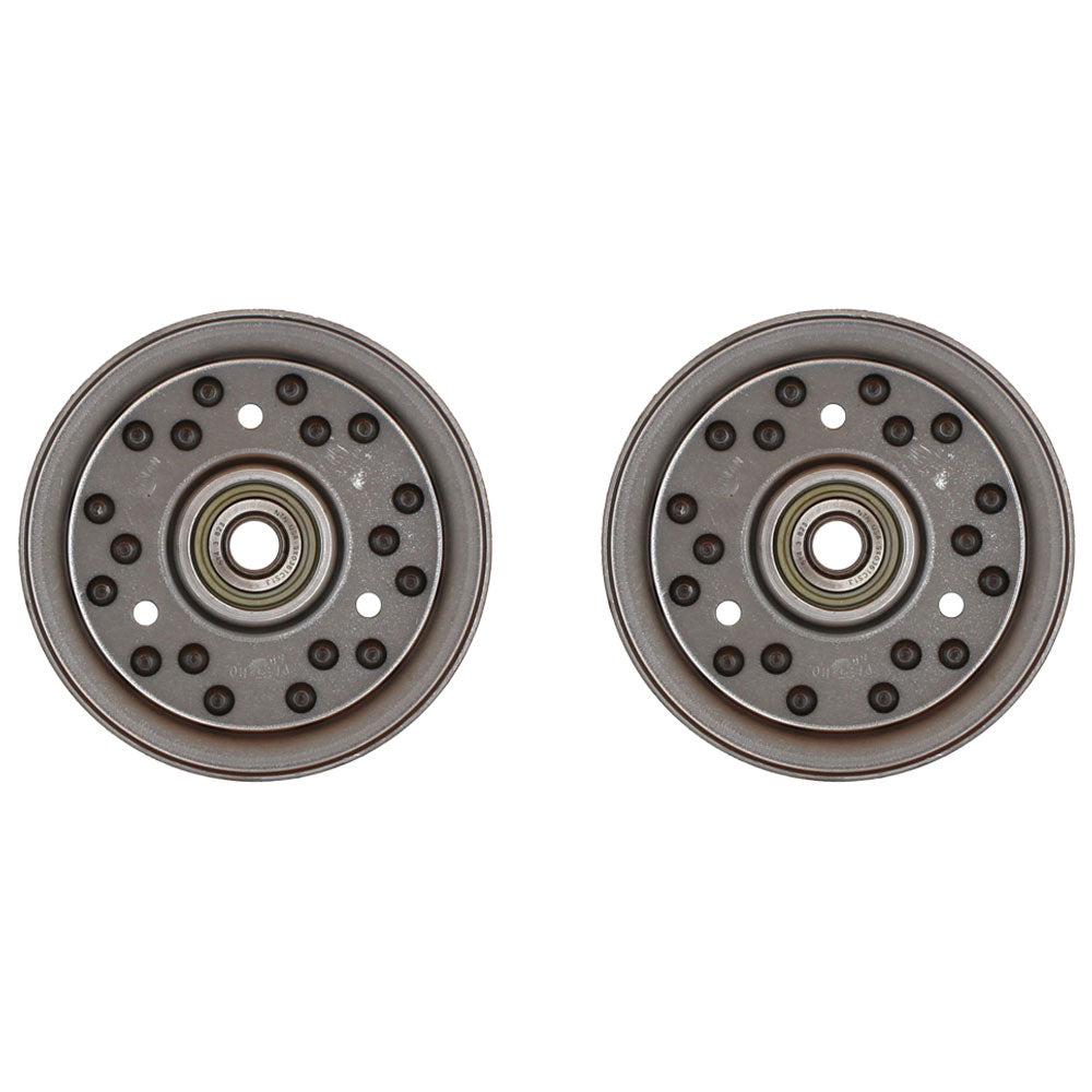 Set of (2) Flat Idler Pulley 1/2"X 4-3/4" Fits Dixie Chopper 30224