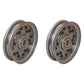 (2) Flat Idler Pulley Fits Bad Boy Mower ZT CZT Pup Lightning Outlaw