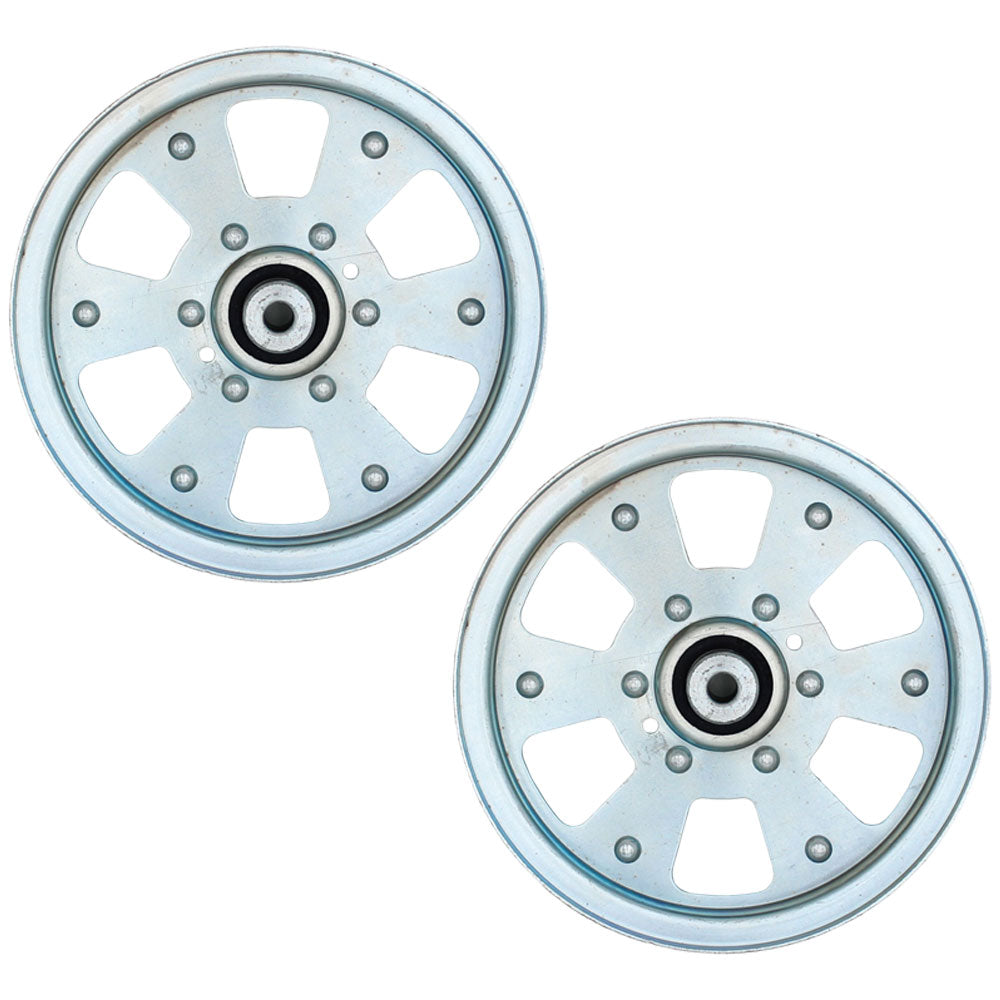 2 Flat Idler Pulleys
 Fits Exmark Replaces 116-4668