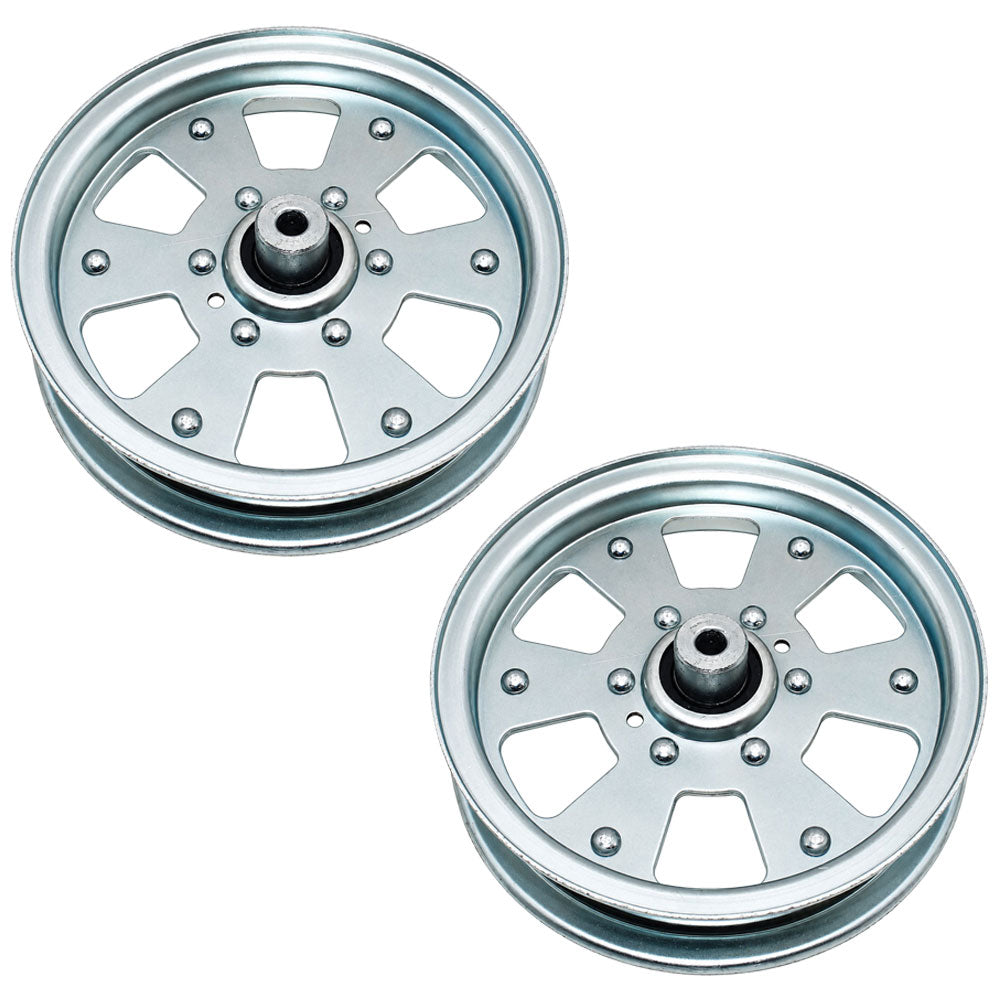 Set of (2) 116-4668 Flat Idler Pulleys Fits Exmark Fits Lazer Z Pioneer