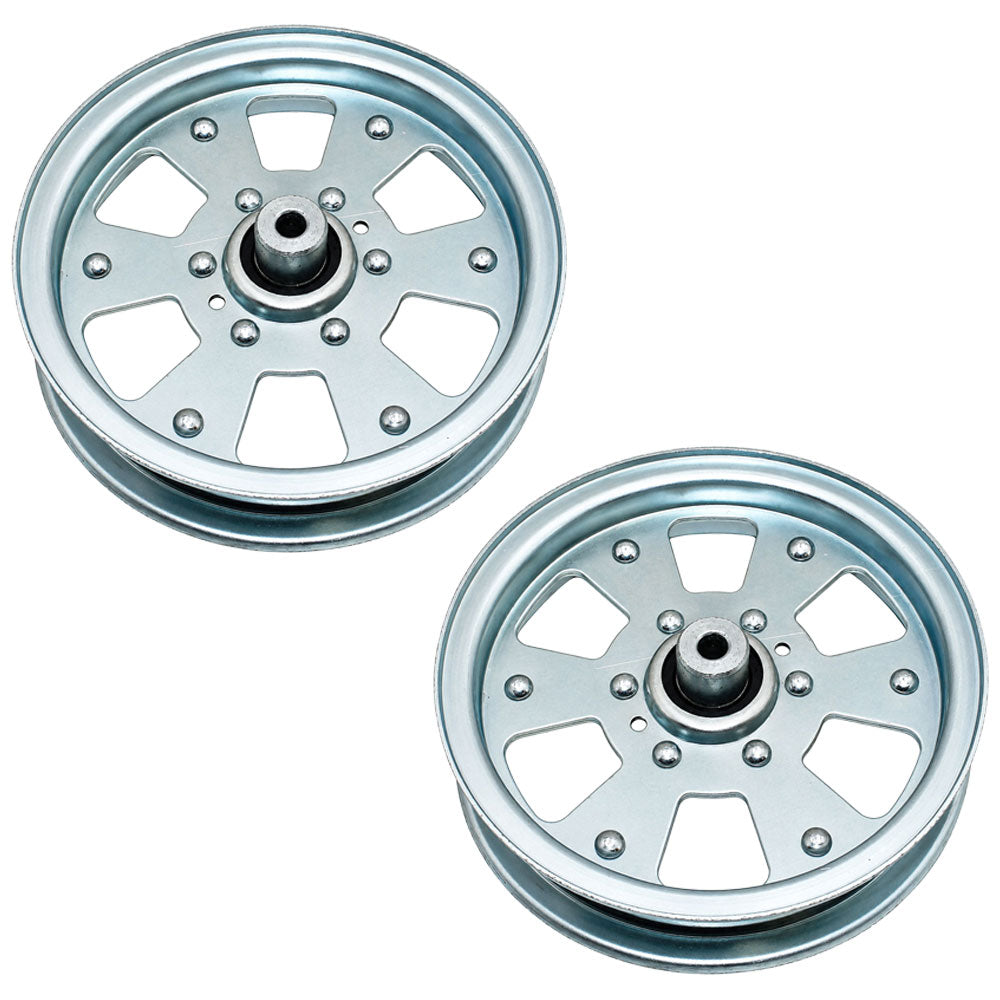 2 Flat Idler Pulleys
 Fits Exmark Replaces 116-4668