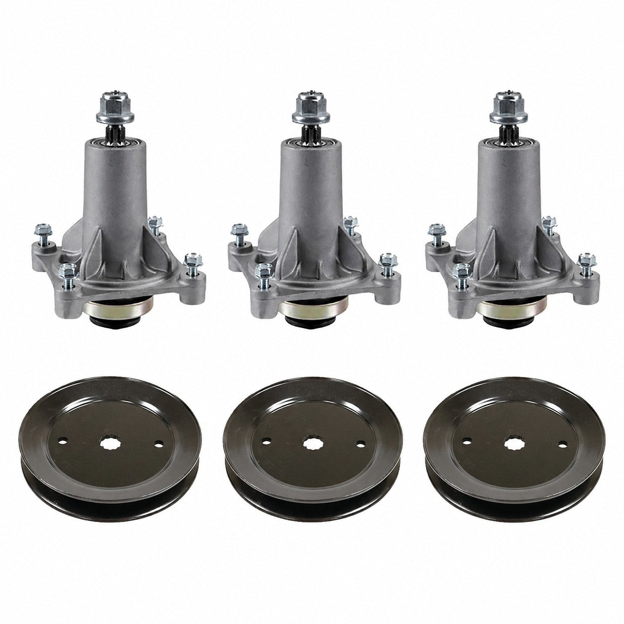 Qty 3: Spindle Assembly & Drive Pulley Fits Ariens Replaces 21546127