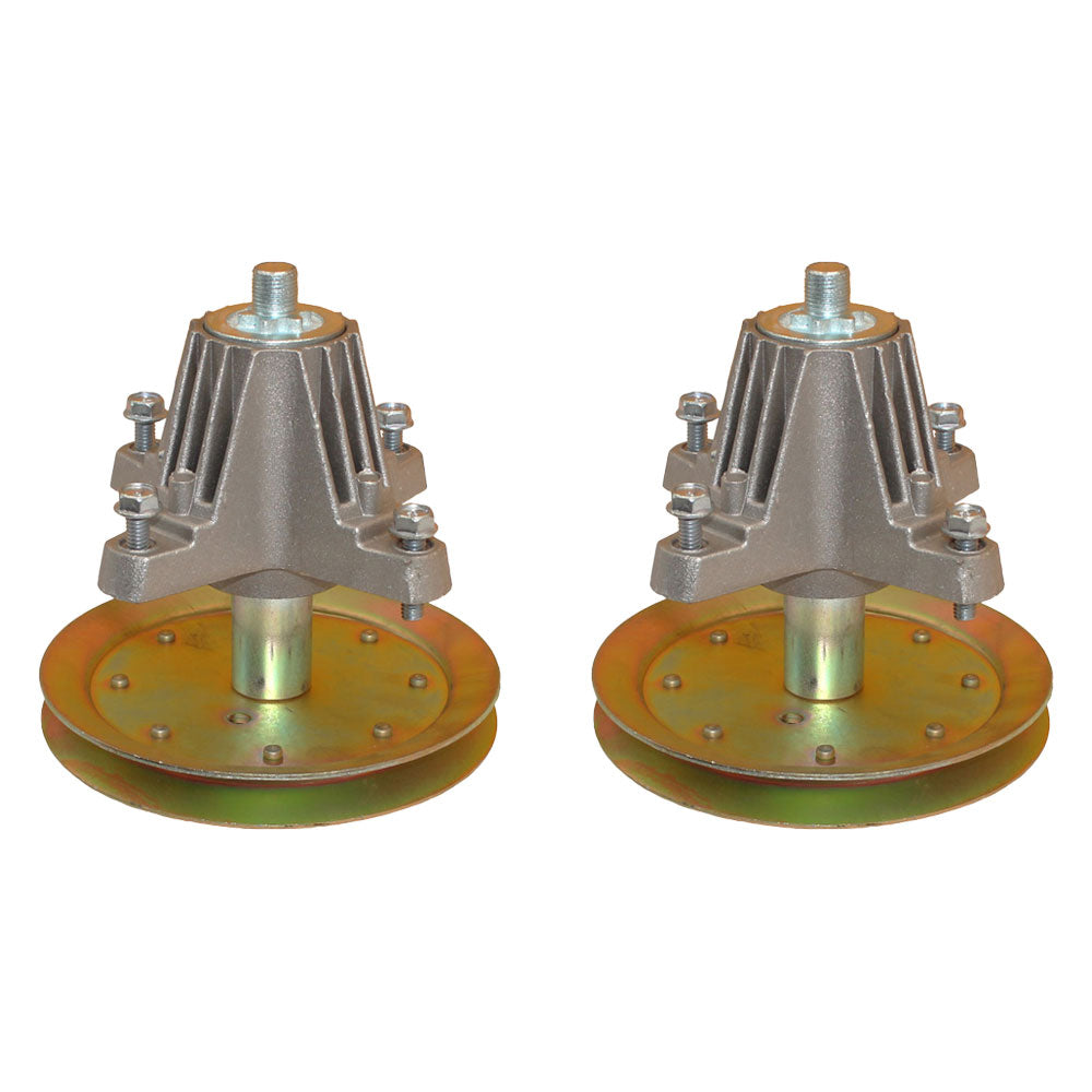 Qty 2: Mower Deck Spindle with Pulley Fits Cub Cadet Replaces 618-04636