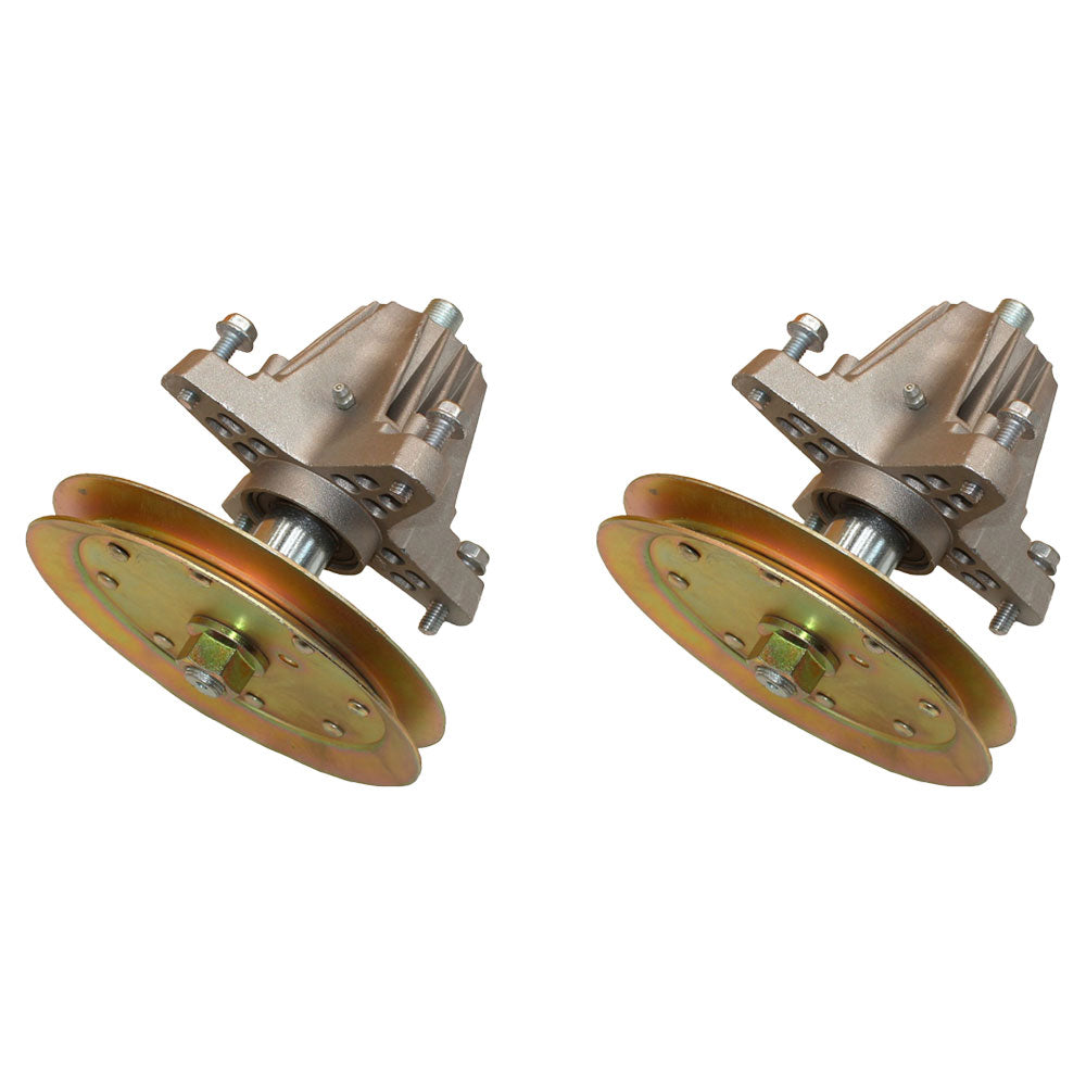 (2) 46" cut Spindle Assemblies w/ Pulleys Fits Cub Cadet: LTX1045 LTX1046