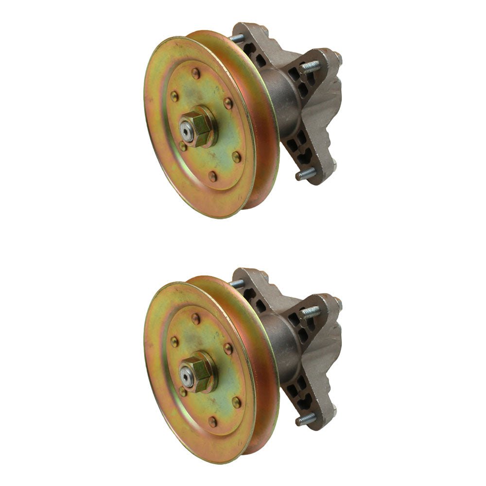 Qty 2: Spindle Assembly with Pulley
 Fits Murray Replaces LAS20-0026_x2