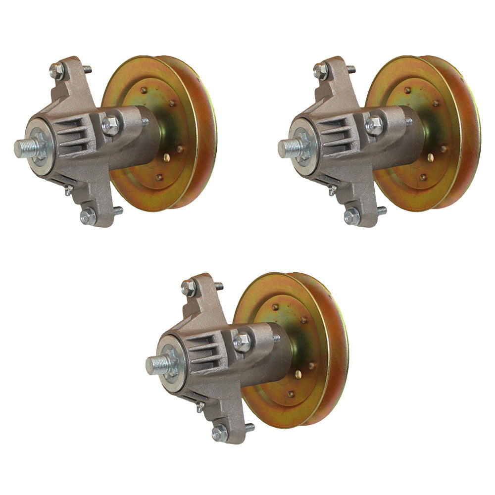 Qty 3: Spindle Assembly with Pulley
 Fits Murray Replaces LAS20-0026_x3