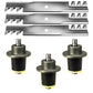 Mulching Blade & Deck Spindle Kit Fits Hustler Replaces 602771
