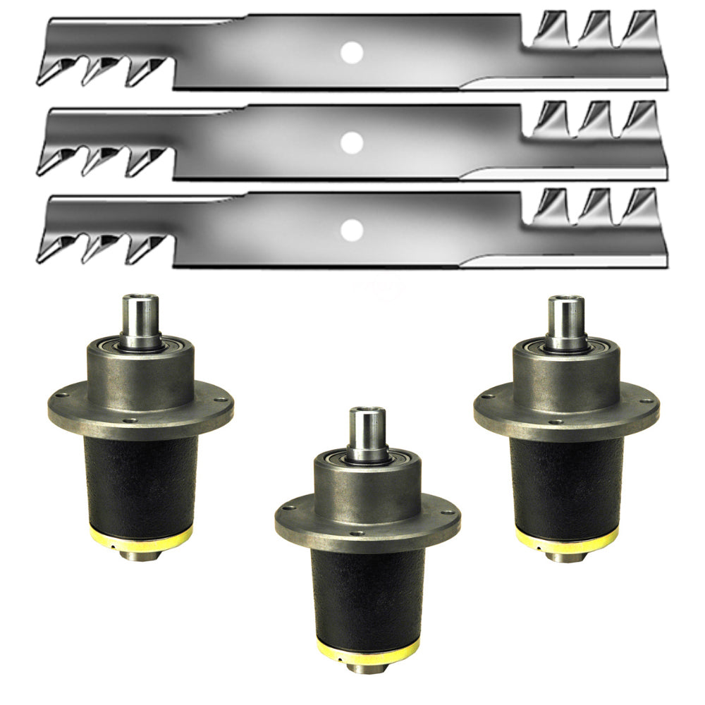 Mulching Blade & Deck Spindle Kit Fits Bunton Replaces PL7441