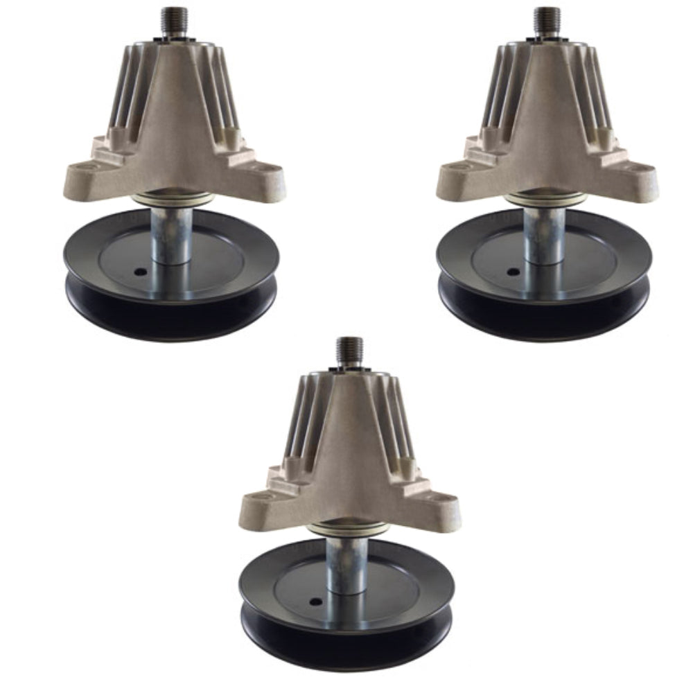 Qty: 3 Spindle Assembly w/ Pulley Fits Troy Bilt Replaces LAS20-0060_x3