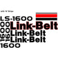Decal Set with 14' of Stripe for Link-Belt 1600 Excavator