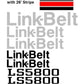 Link-Belt LS5800 NS (New Style) Excavator Decal Set with 26' Stripe