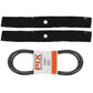Mower Blades & Belt Kit Fits John Deere Replaces AM137325