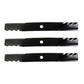 THREE MULCHING Blades Fits John Deere 60" 737 757 777 797 MOWER M128485 TCU15881