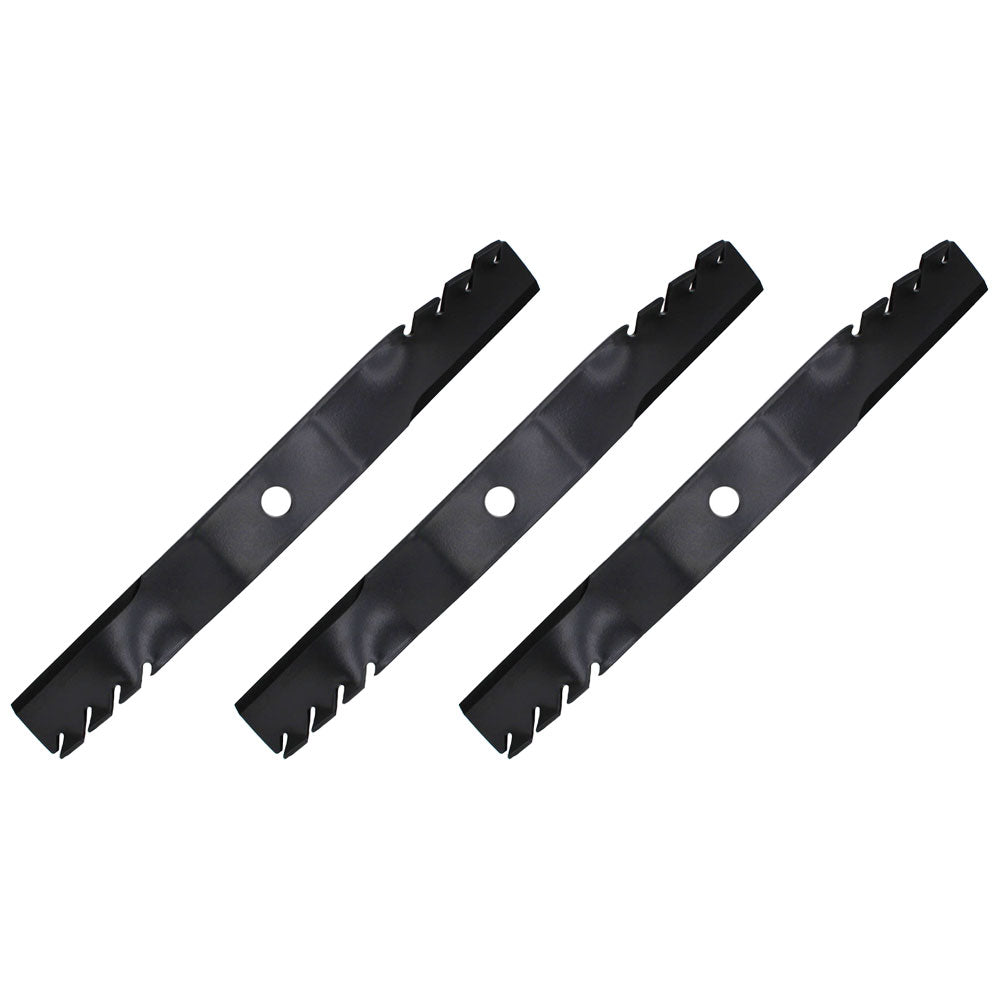 Qty 3: Toothed Mulching Blade Fits John Deere Replaces M128485