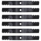 Qty 6: Toothed Mulching Blade
 Fits John Deere Replaces M128485