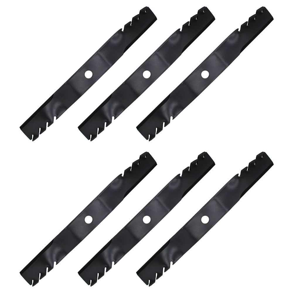 Qty 6: Toothed Mulching Blade
 Fits Universal Products Replaces 7-08550