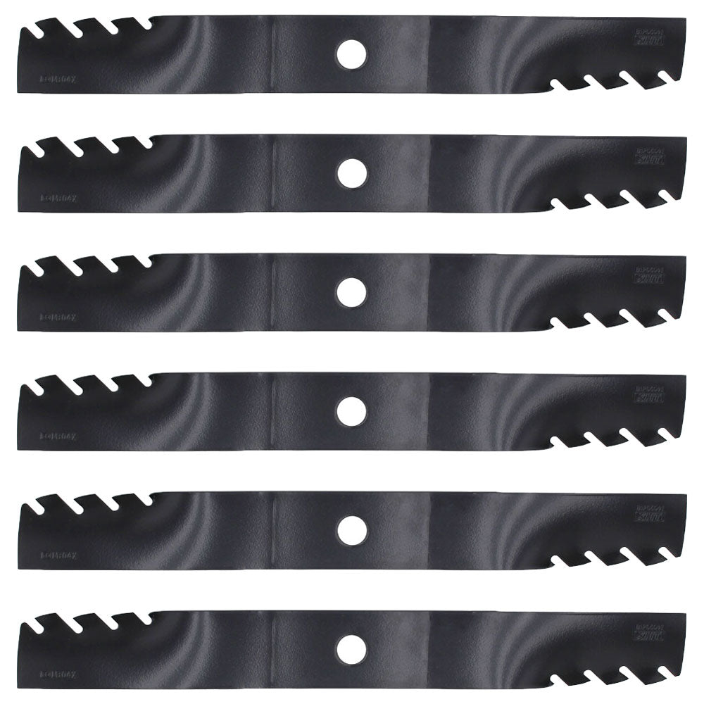 Qty 6: Toothed Mulching Blade
 Fits Universal Products Replaces 7-08550