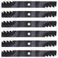 Set Of 6 Toothed Mulching Blades Fits John Deere Models Z850A Z860A Z920A Z925A