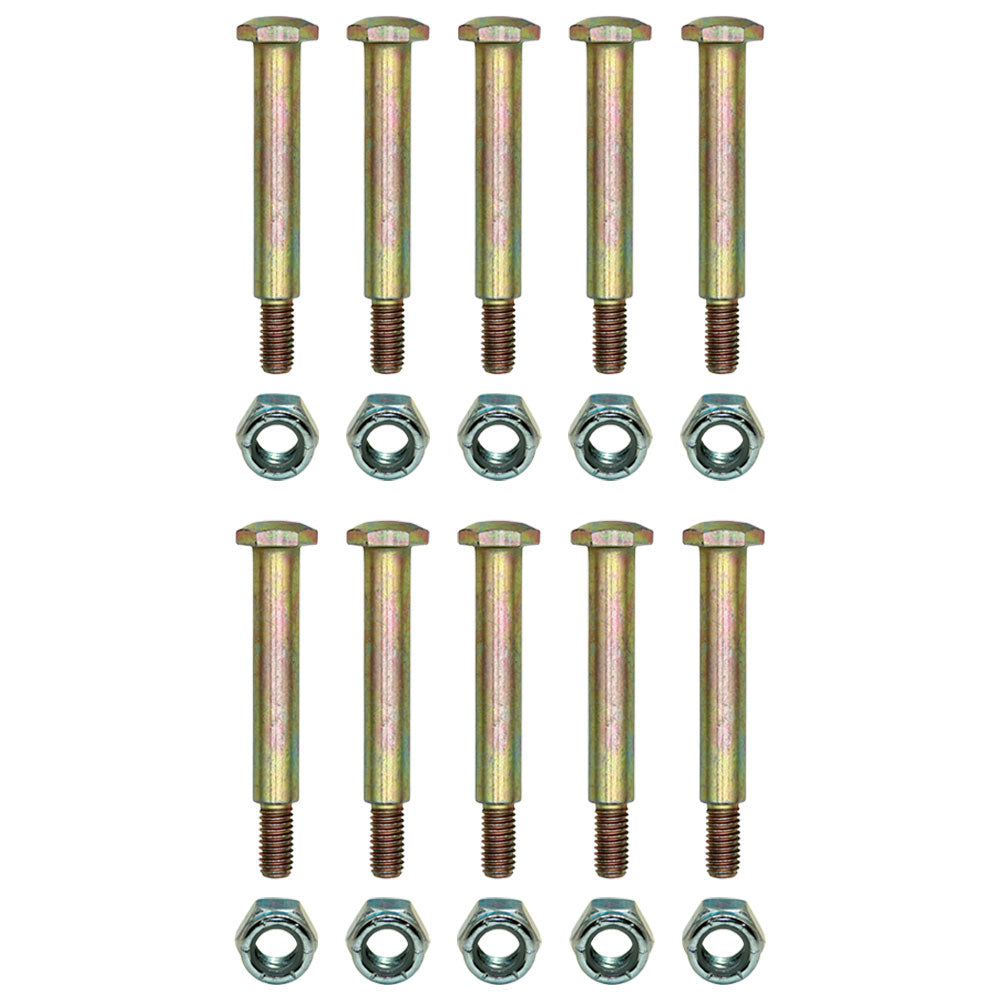 Ten Deck Wheel Shoulder Bolts and Lock Nuts Fits John Deere M84691 Lawn Mowers