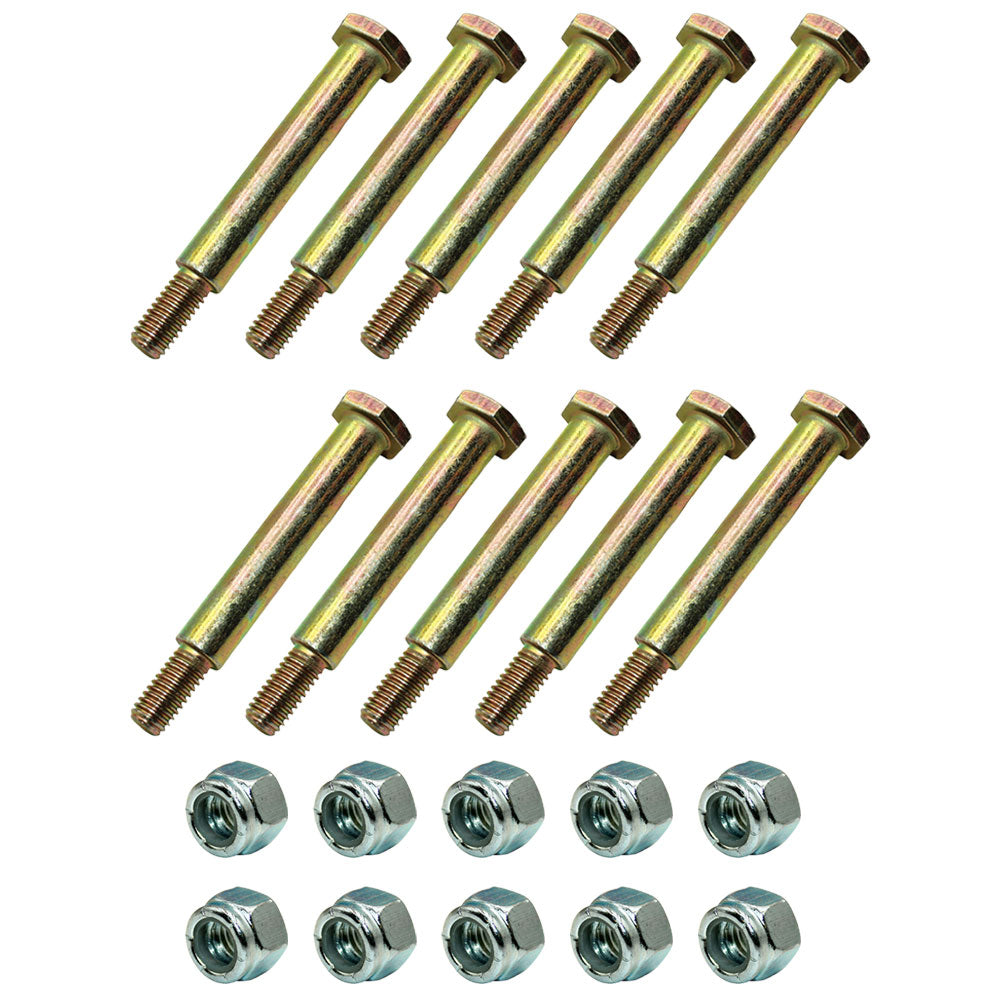 Qty 10: Wheel Bolt and Lock Nut Kits Fits Husqvarna Replaces 532 13 76-44