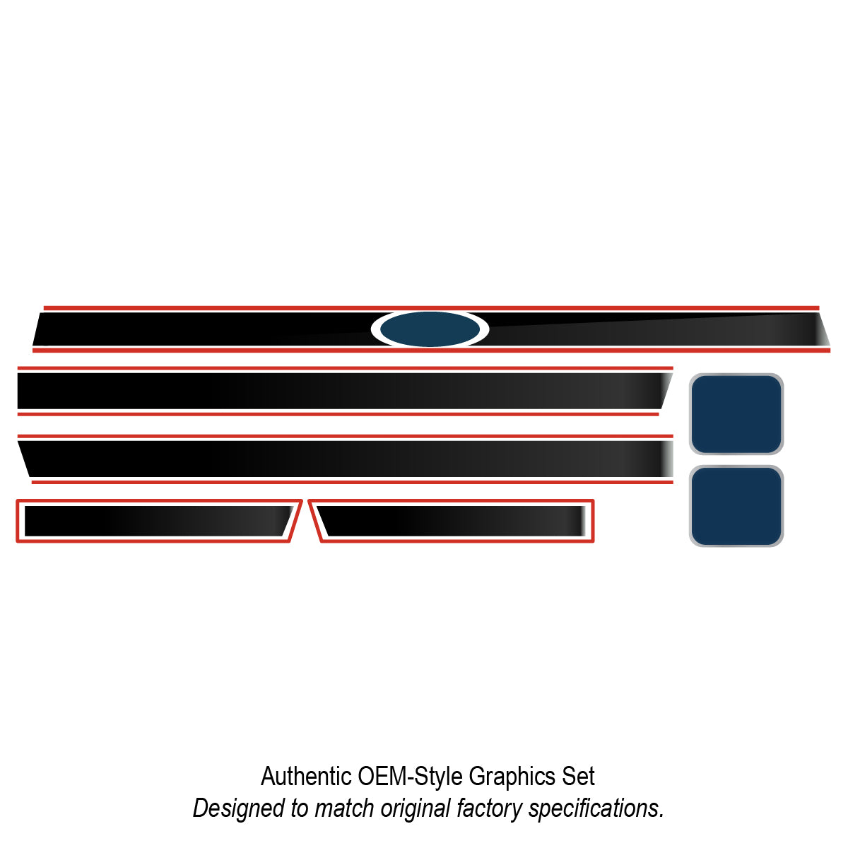 Hood Decal Set Fits Ford/New Holland Replaces 83952740
