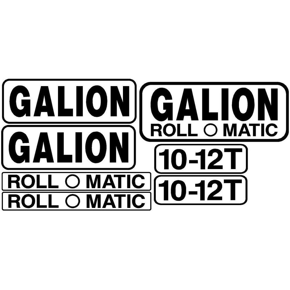 New Decal Set for Galion Model 10-12T Roll O Matic Machines