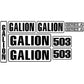 New Decal Set for Galion Model 503 Series A Machines