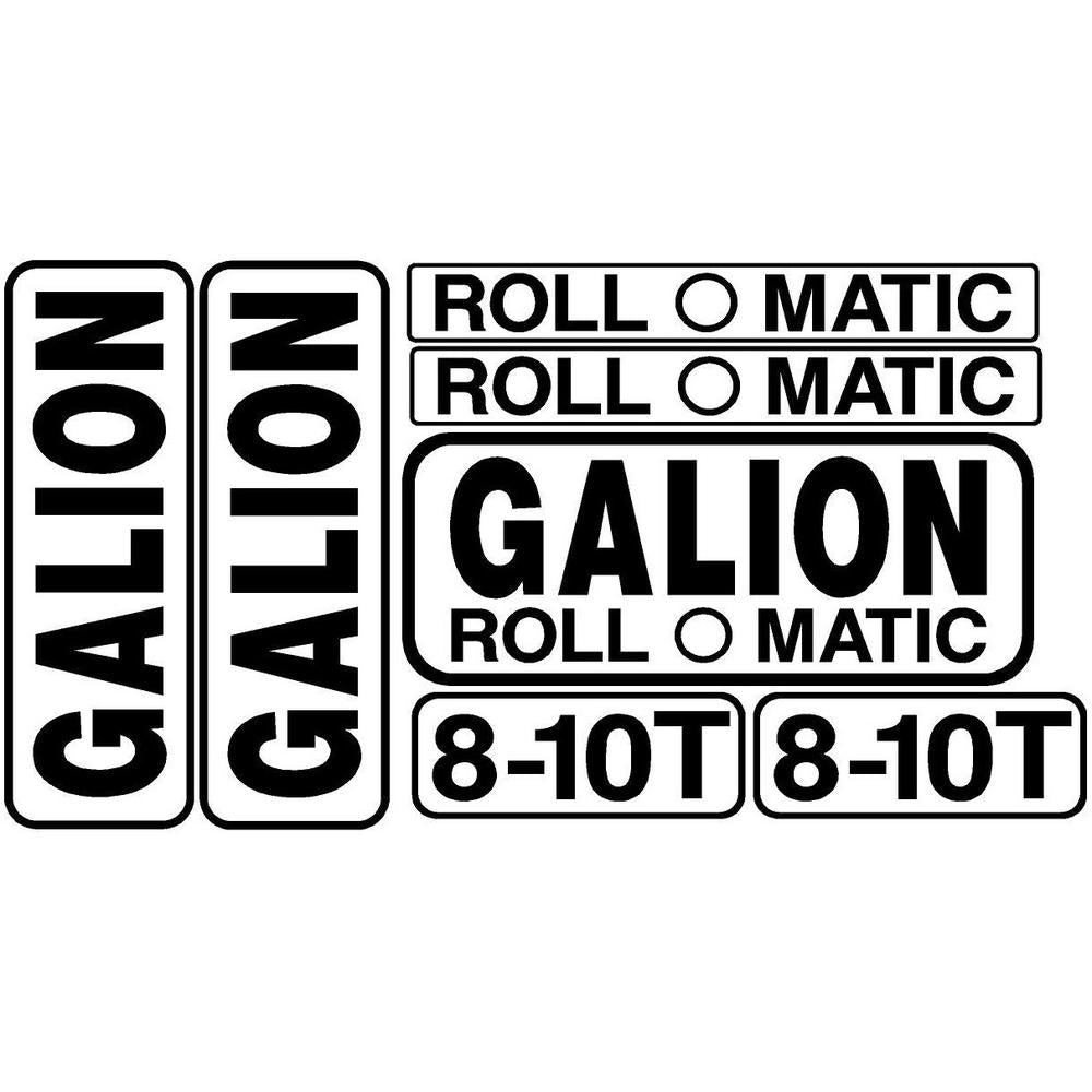New Decal Set for Galion Model 8-10T Roll O Matic Machines