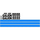New Decal Set for Galion Model A550 with Oil Level Decals and Blue Stripes