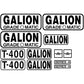New Decal Set for Galion Model T-400 Grade O Matic Series A Machines