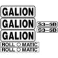New Decal Set for Galion Model S3-5B Roll O Matic Roller Compactor