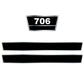 Vinyl Hood Decal Kit Fits FARMALL Fits International Harvester Tractor HKIH7 706