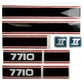 Force II Black & Red Hood Decal Set Fits Ford New Holland Tractor 7710
